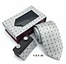 Neck Tie Clip Gift Set Pocket Square Cufflinks Tie and Handkerchief Set