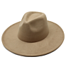 Fall Luxury Fashionable Unisex 9.5Cm Big Wide Flat Brim Hat Women Wooly Felt Fedora Hats for Party Outdoor Activity Festival