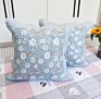 Pastoral Cotton Pillowcase Quilted Sofa Pillow without Filling Office Living Room Bedside Cotton Pillow Cover