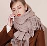 Letter Blanket Thick Warm Scarves Imitated Cashmere Ladies Simple Scarfs For