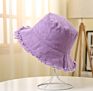 Washed Cotton Solid Color Blank Frayed Wide Brim Fringed Floppy Fisherman Bucket Hat