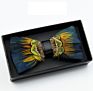 Fathers Day Novelty Weeding Feather Bow Tie Box Natural Material Neckwear Handmade Bow Ties