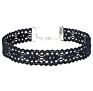 Popular Choker Necklace Set 10 Styles Mixed Black Lace Chocker Necklace, Black Velvet Leather Choker Lx029