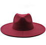 Fall Luxury Fashionable Unisex 9.5Cm Big Wide Flat Brim Hat Women Wooly Felt Fedora Hats for Party Outdoor Activity Festival