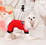 Lovely Striped Dog Four Leg Clothes Autumn Pet Clothes Small Xl Xxl Dog Clothing with Heart Stripe