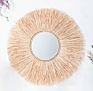 Luxury Boho Bathroom Handmade Rattan Wall Hanging Mirror Home Decoration