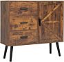 Side Table Side Cabinet Storage Cabinet with 3 Drawers Door Modern Accent Cabinet for Living Room Bedroom Kitchen