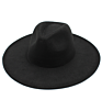 Fall Luxury Fashionable Unisex 9.5Cm Big Wide Flat Brim Hat Women Wooly Felt Fedora Hats for Party Outdoor Activity Festival