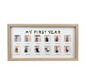 First Year Photo Moments Wood Baby Keepsake Frame for Recording the Child's Growth