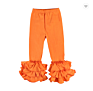 Solid Color Candy Colors Leggings Soft Cotton Girls Baby Icing Ruffle Pants Baby Clothes Pants