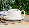 Design Porcelain Espresso Coffee Mugs Tea Cups and Saucer Sets with Spoon
