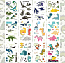 Dinosaur Temporary Tattoos for Kids, Dinosaur Stickers, Dinosaur Birthday Party Supplies Decorations
