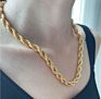 Thick Rope Gold Chain Twist Necklace Rope Necklace