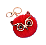 Pom Pom Keychain Keyring Fluffy Puff Ball Key Chain Accessorie Charm Pendant Decoration Faux Fur Ball Owl Pompoms Keychains Girl