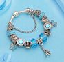 Butterfly Eiffel Tower Charm Bracelet Crystal Bead Diy Bracelet for Women Girls