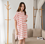 Direct Multifunctional Cloak One-Piece Hooded Bath Towel Girl Home Striped Hooded Bath Skirt