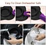 Divtop Non-Slip Silicone Mat Feeder Double Pet Bowl,Silicone Foldable Traveling Double Stainless Steel Dog Bowls.