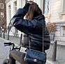 Women Black Pu Leather Coats Women Zipper Cotton Jackets Faux Leather Puffer Jack