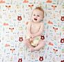 Flower Infant Girls Boys Organic Muslin Swaddle Bamboo Cotton Fabric Blanket Muslim Baby Blankets