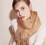Letter Blanket Thick Warm Scarves Imitated Cashmere Ladies Simple Scarfs For