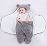 Ins Baby Swaddle Wrap Warm Soft Plush Baby Cotton Stroller Baby Sleeping Bag