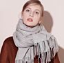 Letter Blanket Thick Warm Scarves Imitated Cashmere Ladies Simple Scarfs For