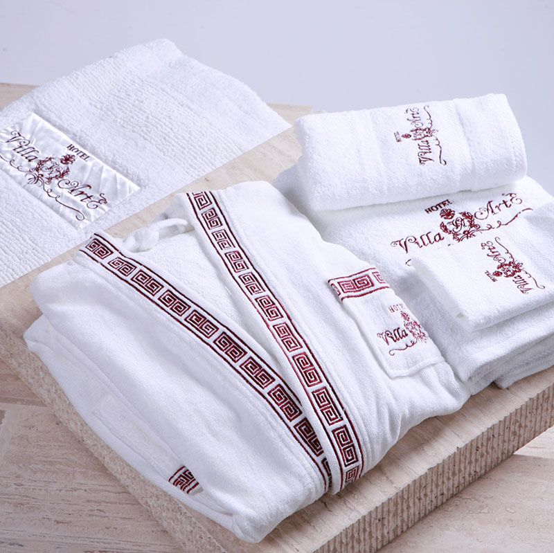 50% Personalized Turkish Cotton Bath Robe White Waffle Embroidered Towels and Bathrobe