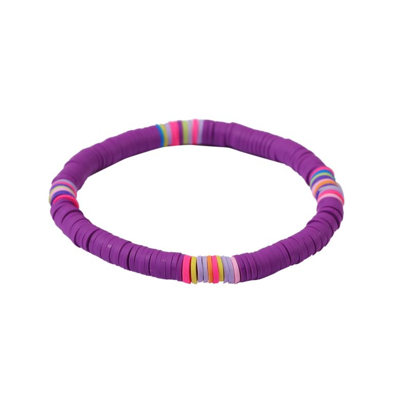 Bohemia Hawaii Beach Style Stack Disc Spacers Polymer Clay Bracelet