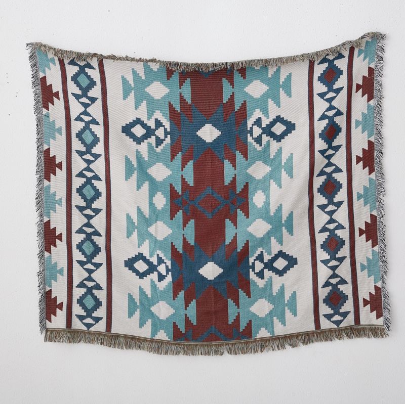 Rawhouse Picnic Tapestry Geometric Rug Woven Throw Beach Boho Blanket Bohemian