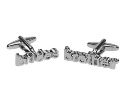 Stainless Steel Usher Cut Out Words Cufflinks