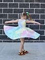 Girls Sleeveless Tie Dye Rainbow Princess Dress Casual T-Shirt Dress for Kids