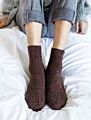 Plain Stripes Men Cozy Socks Warm Tube Floor Fluffy Sock Crew Home Socks Thick Indoor Sleeping Chaussette