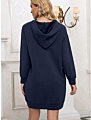 Women Kangaroo Pocket Hoodie Dress Long Sleeved Women Plain Hoodie Dress Women