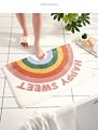 Waterproof Cartoon Flocking Home Bathroom Absorbent Sheepskin Mat Bathroom Non-Slip Mat Bedroom Door Mat Toilet Door Carpet