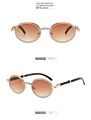 Latest round Gradient Sunglasses Rhinestone Encrusted Rock Style Uv400 Driving Glasses