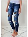 Women Jeans Damaged Tight Super Skinny Ripped High Waist Womens Denim Stretch Pants