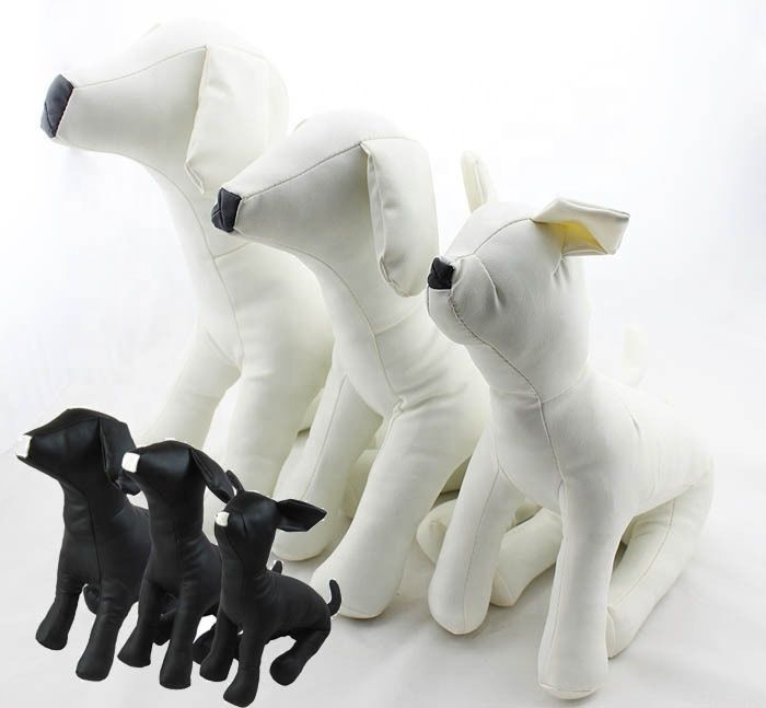 Cute Pet Torsos Models Pvc Leather Models Dog Mannequins Pet Clothing Stand S/M/L