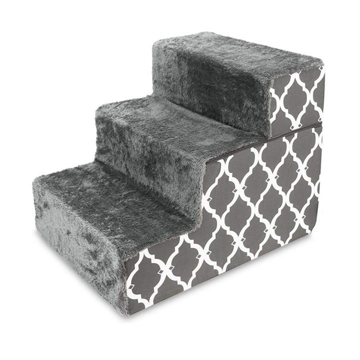 Foam for Dogs & Cats Foldable Pet Steps 3 Levels Height Pet Stairs