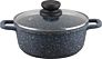 Die Cast Aluminium Granite Casserole Pot Set with Glass Lid Cover