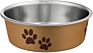 Loving Pets Metallic Bella Bowl, Small, Champagne