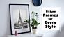 Picture Frame Black Poster Frame Display Pictures with Mat or without Mat Wall Gallery 8*10 Photo Frames