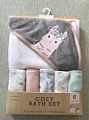 6Pcs/Set Baby Washcloths Small Infant Towel Set Soft Toddler Hooded Towel Random Colors Baby Feeding Towels