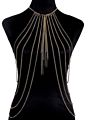 Design Gold Lacework Shape Back Body Chain Necklace
