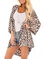 O51 Kimono Women Vintage Kimono Cardigan Casual Ladies Women Long Crochet Chiffon Kimono Loose Floral Printed Blouse Tops