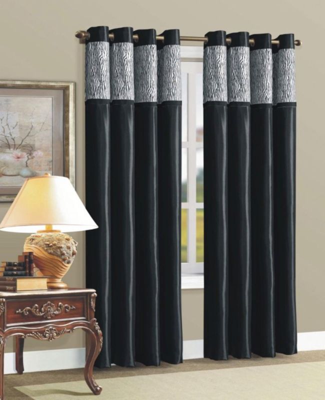 2pcs Polyester Jacquard Window Curtain Made In China