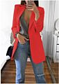 Latest Casual Tops Lady Lapel Long Sleeve Suit Office Button Embellished Double Breasted Women plus Size Blazer