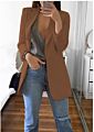 Latest Casual Tops Lady Lapel Long Sleeve Suit Office Button Embellished Double Breasted Women plus Size Blazer