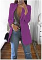 Latest Casual Tops Lady Lapel Long Sleeve Suit Office Button Embellished Double Breasted Women plus Size Blazer