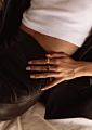 Jewelry Brown Square Black Stone Stainless Steel Gold Plated Ring Gold Plated Gemstone Ring