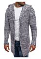 Mens Hooded Sweater Cardigan Long Cardigan Sweater Coat for Men
